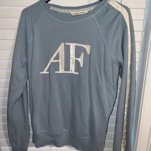 Abercrombie crew neck velour accents
